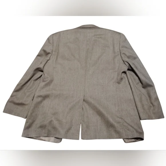 Lauren Ralph Lauren Suit Jacket Size 44R Tan Herringbone Pattern Green Label
